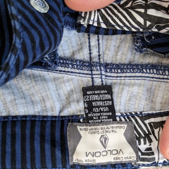 Soft blue & black pinstripe pants - Picture 2 of 4